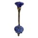 Navy Blue Wheel Flower Ceramic Antique Iron Hook